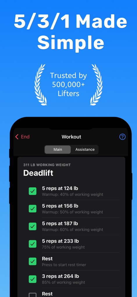 Wendler Log 531 - Health & Fitness App | MWM