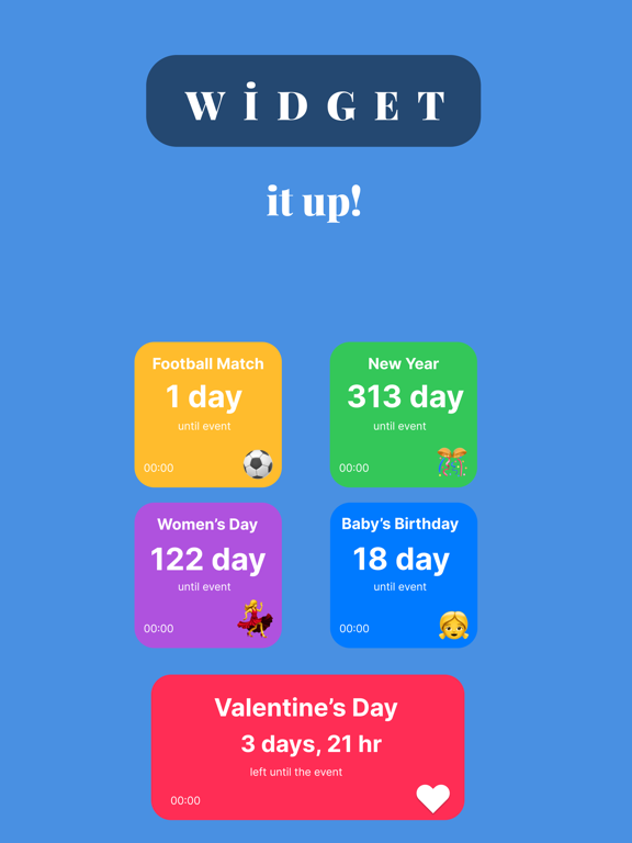 Countdown: Big Day Counter iPad screenshot