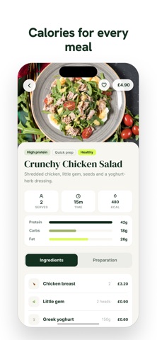 Whipp: Your Meals Sorted iPhone screenshot