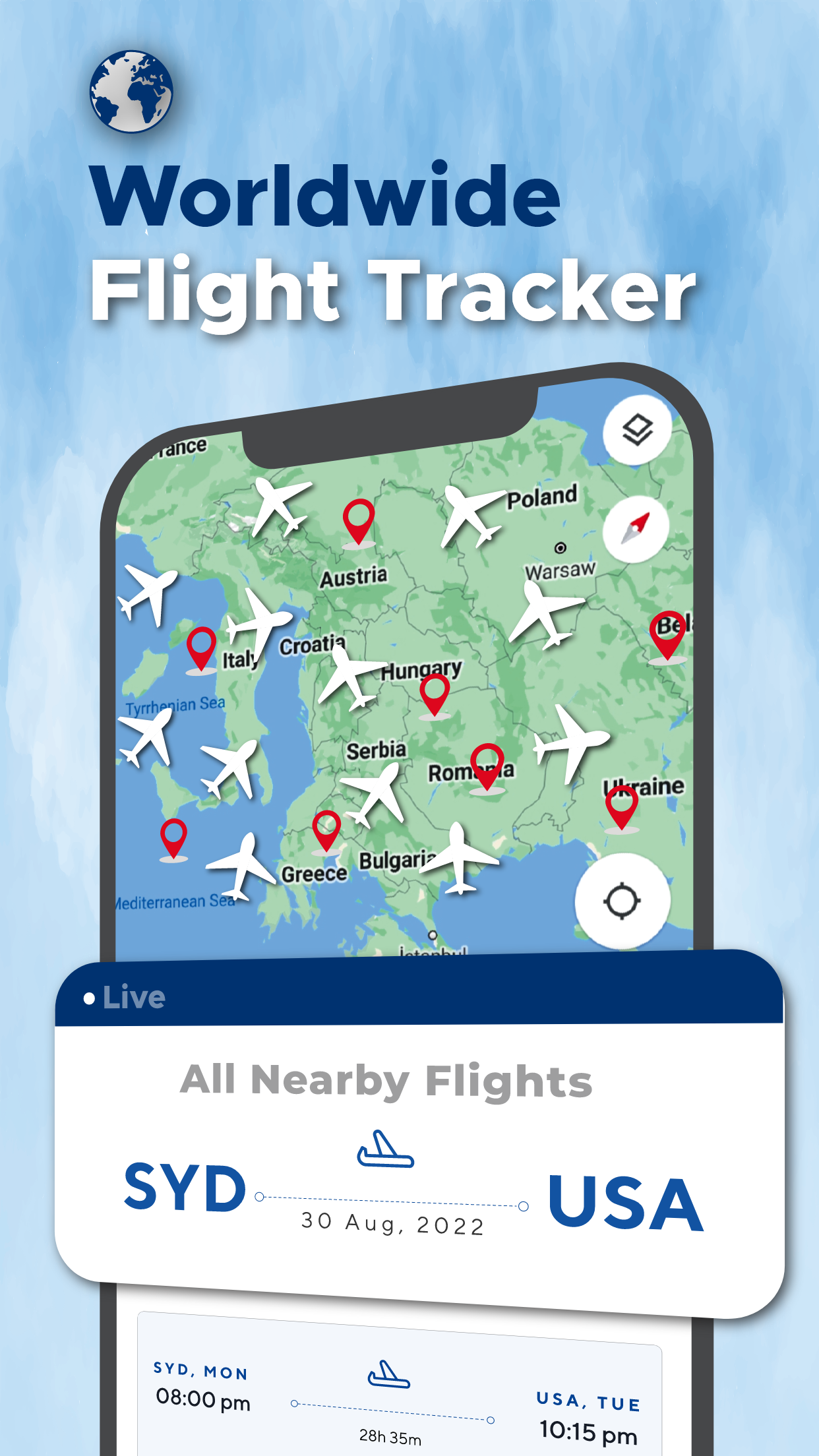 Flight Tracker® Live Plane Map