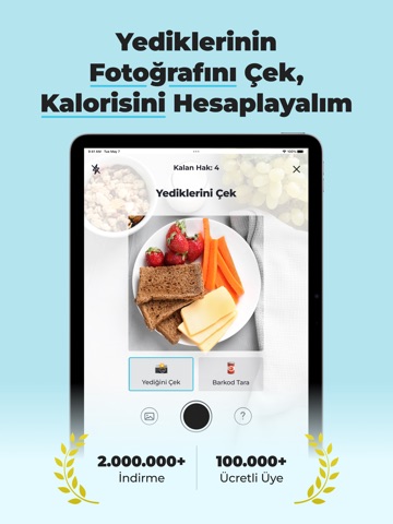 Diyetkolik - Kalori Hesaplama iPad screenshot 1