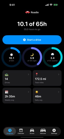 Roadie: Driving Hours Screenshot 1 of 5