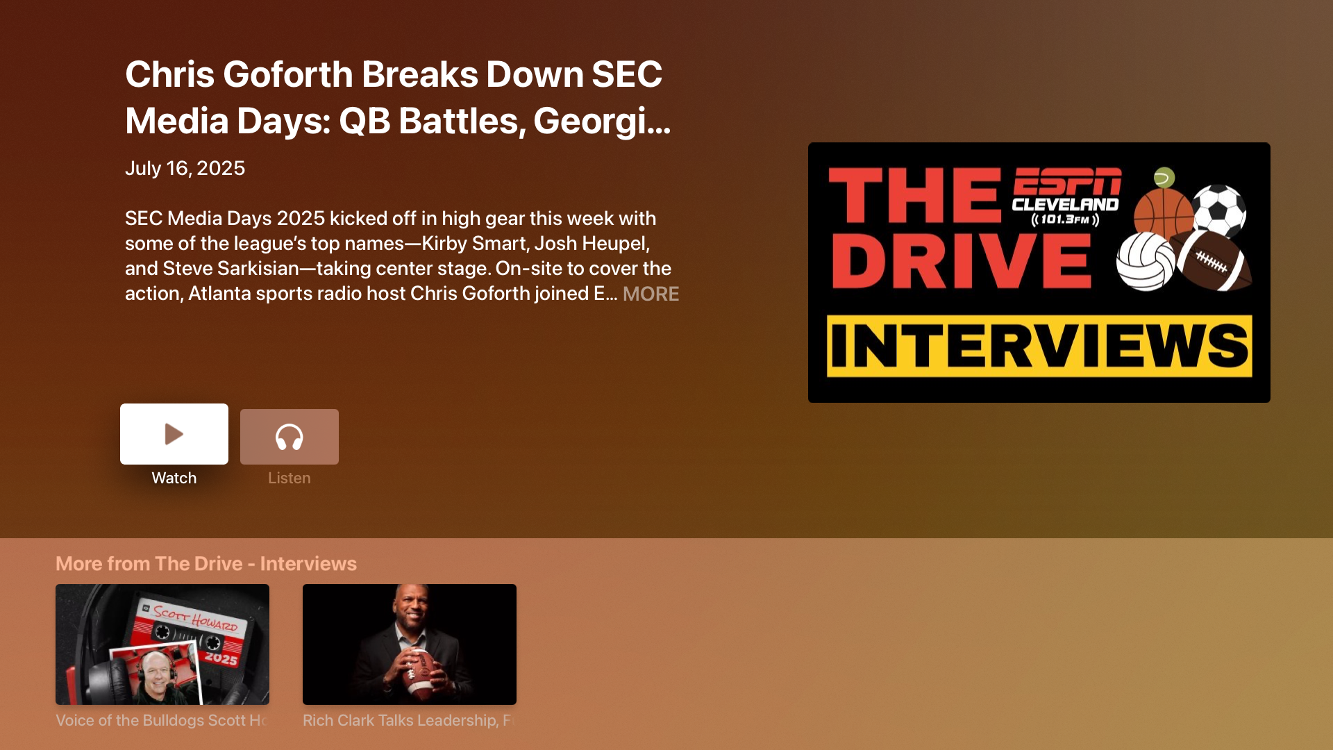 ESPN Cleveland 101.3 WCLE screenshot 11