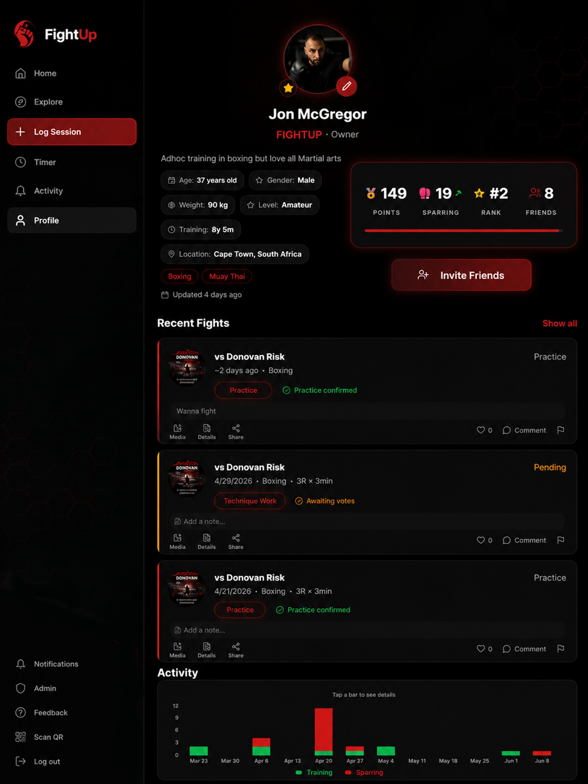 FightUp – MMA & Boxing Tracker screenshot 9