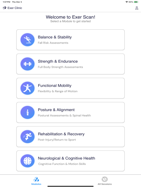 Exer Scan iPad screenshot 1 - Health & Fitness app