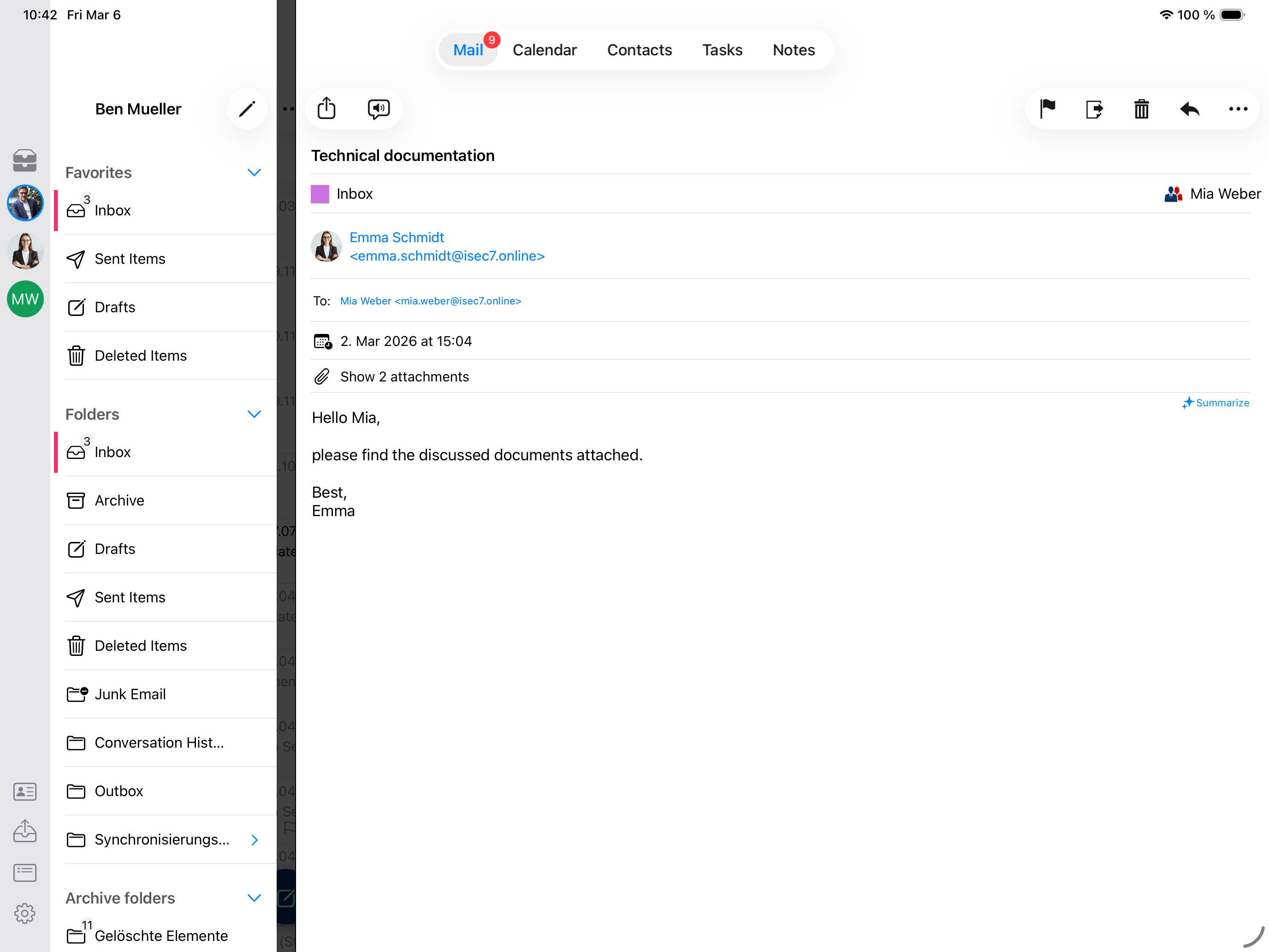 ISEC7 MAIL for Intune screenshot 8