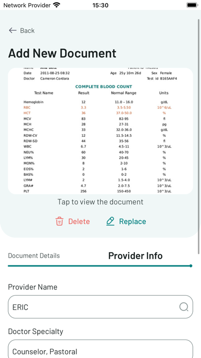 Curamei Patient Screenshot
