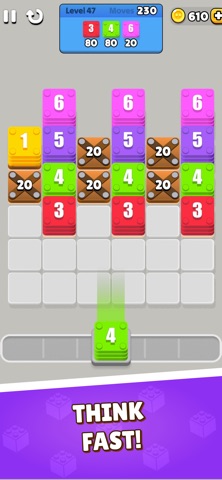 Bricks Stack Puzzle iPhone screenshot