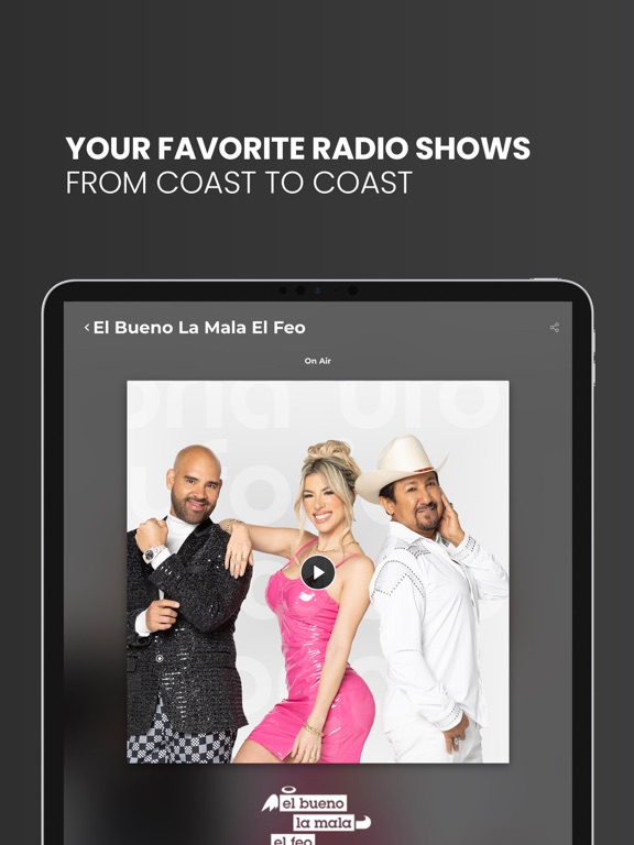 Uforia: Radio, Podcast, Music iPad screenshot 4 - Music app