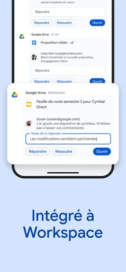 Capture d'écran de Google Chat sur iPhone 5