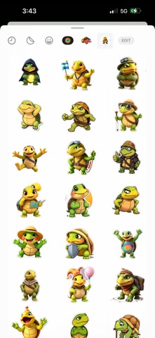 Hiking Tortoise Stickers screenshot