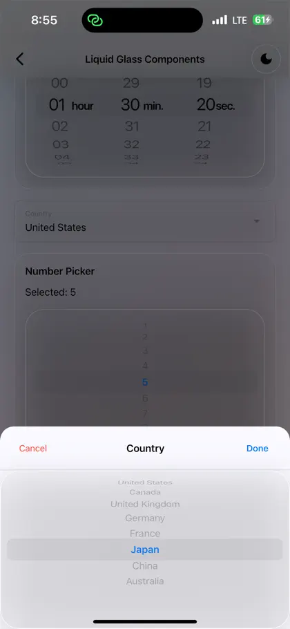 Screenshot 6 von 6 zu Flutter Liquid Glass Kit