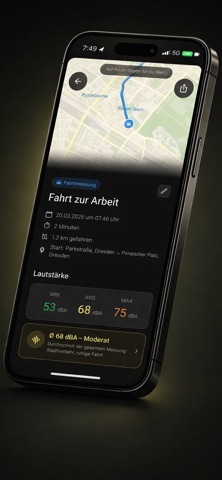 dB Ride – Noise Meter with GPS iPhone screenshot