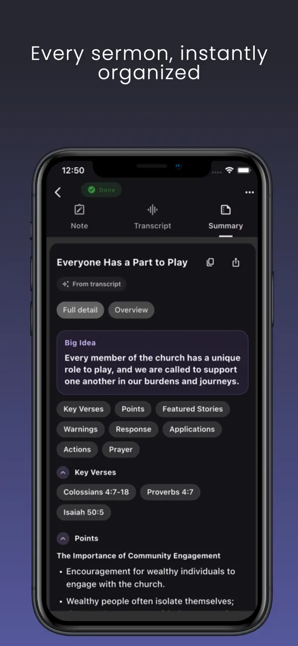 Screenshot #1 pour Sermon Log