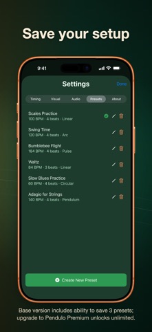 Pendulo: Practice Metronome iPhone screenshot