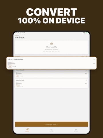 Audio Converter: MP3, WAV, M4A iPad screenshot
