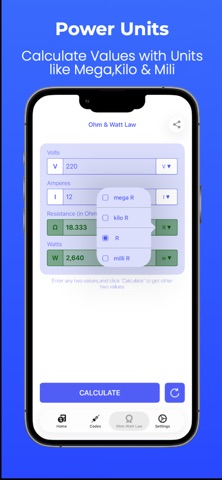 Resistance Calculator: In Ohms iPhone screenshot