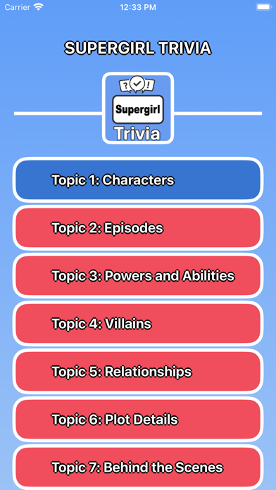 Supergirl Trivia Screenshot