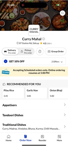 Curry Mahal Sidcup Screenshot 2 of 4