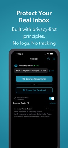 SnapBox Pro: Private Temp Mail screenshot