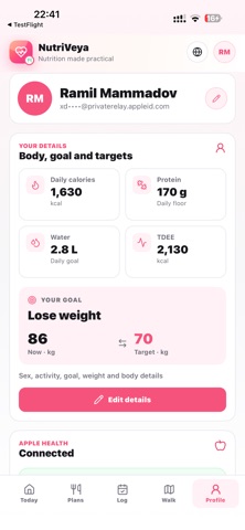 NutriVeya iPhone screenshot