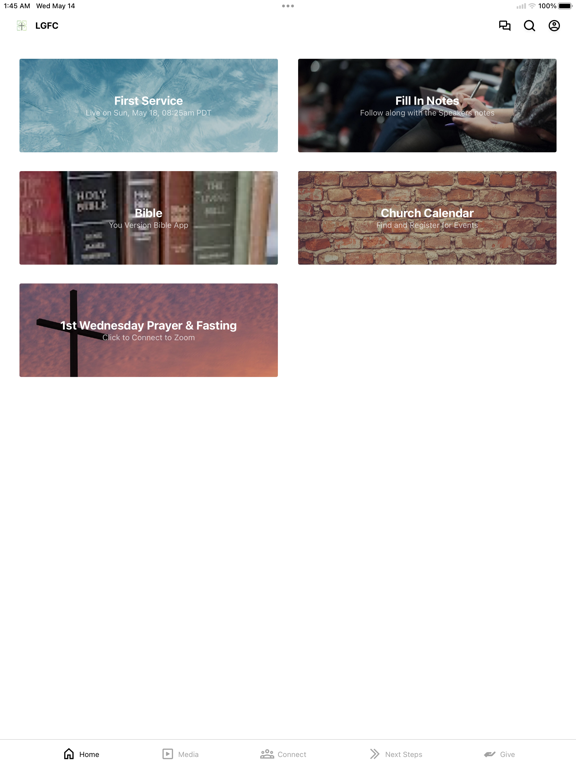 Living Grace Foursquare Church iPad screenshot 1 - Education app