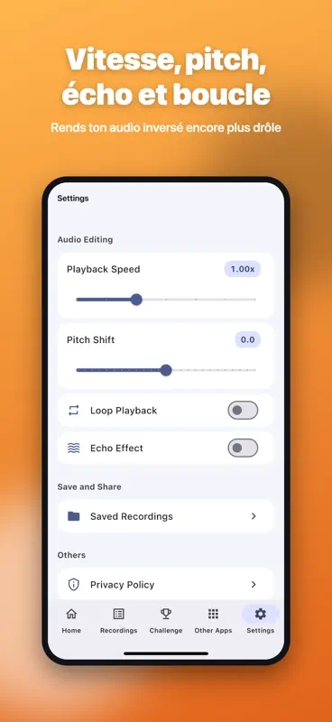 Audio Inversé : Reverse Audio screenshot 5 of 6