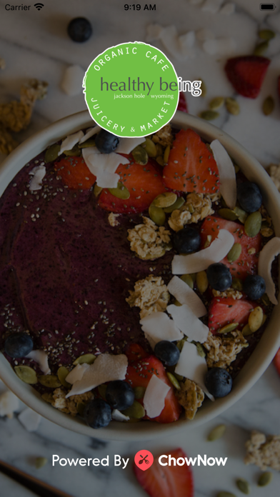 Healthy Being Cafe & Juicery app screenshot
