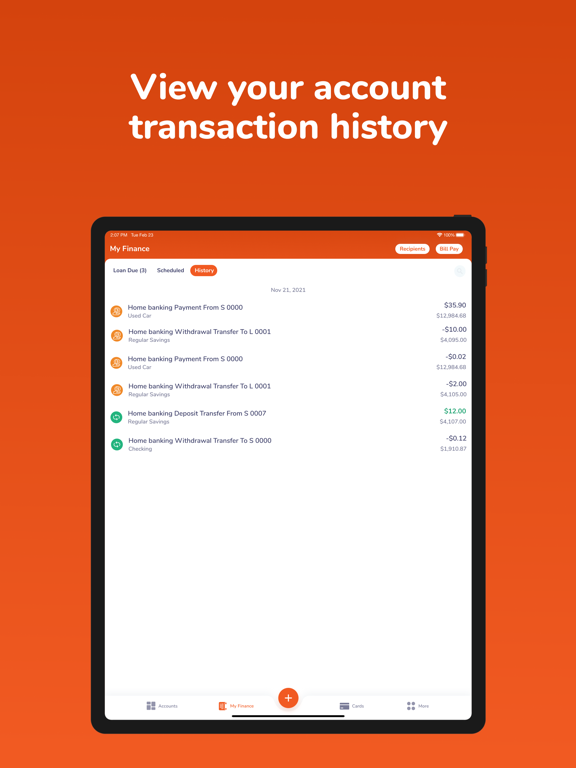 TFed CU iPad screenshot 4 - Finance app