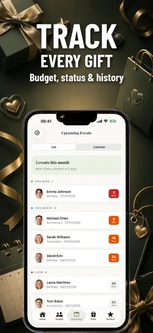 Gift List & Birthday Reminder screenshot 2