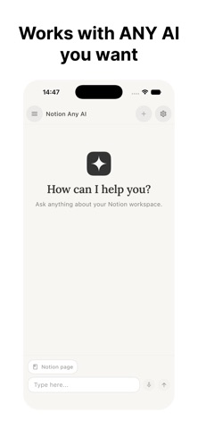Any AI for Notion iPhone screenshot