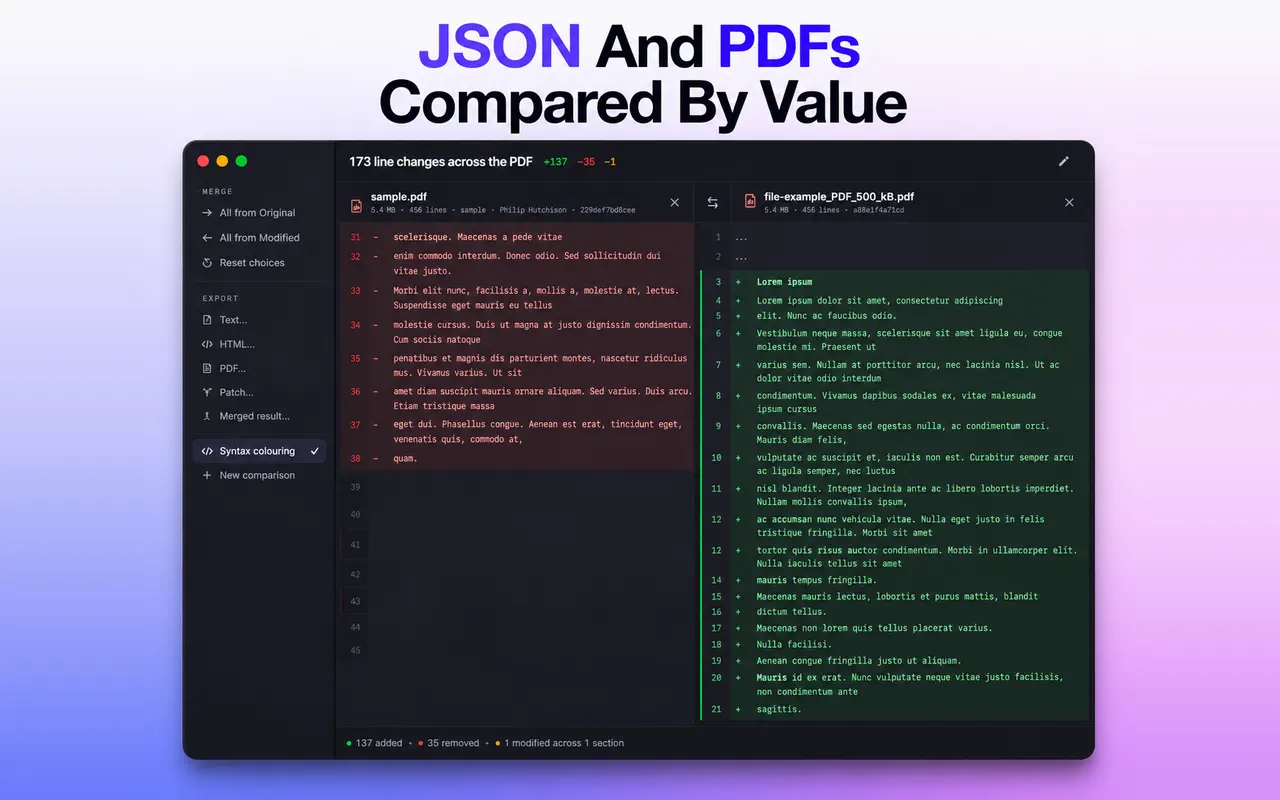 File Diff & Compare — screenshot 4 of 4