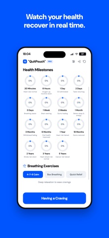 QuitPouch: Quit Nicotine iPhone screenshot