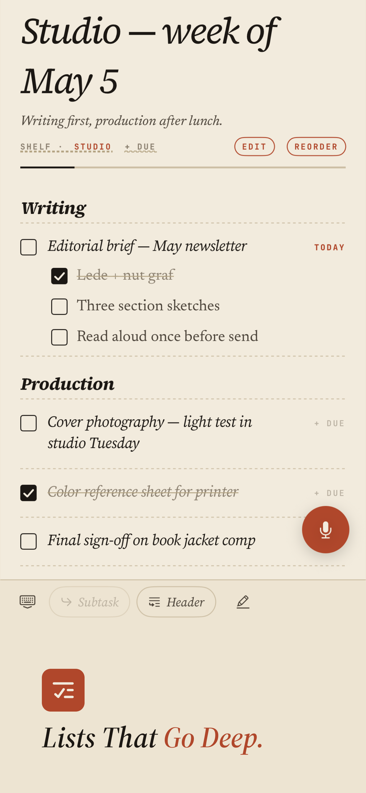 Ink. — Notes, Lists, & To-Dos