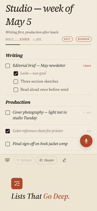 Ink. — Notes, Lists, & To-Dos Screenshot 3 of 7