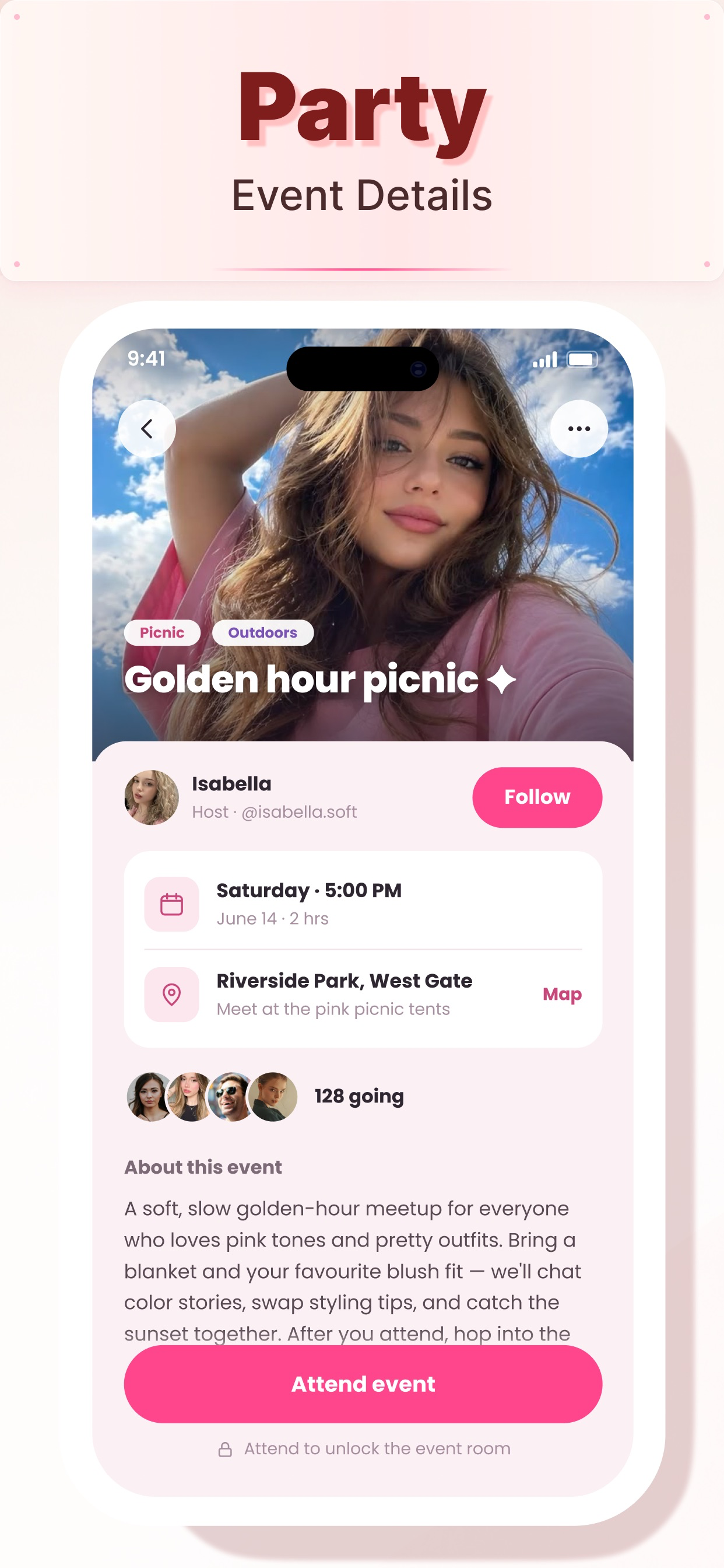 Rocio - Video Chat，Pink Share screenshot 6