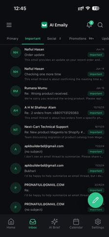 AI Emaily - Unified AI Inbox iPhone screenshot