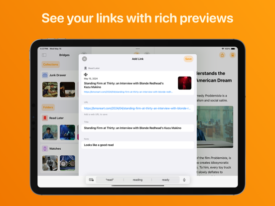 Bridges: Link Formatting Screenshots