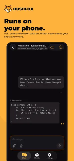 Hushfox: Private Local AI screenshot 1