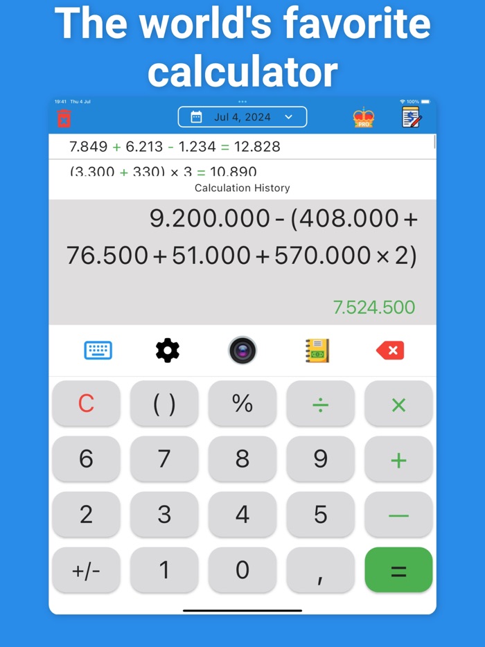 Calculator with History  Note