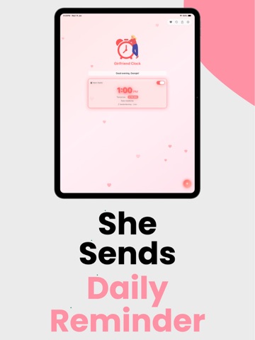Girlfriend Clock: Voice Alarm iPad screenshot