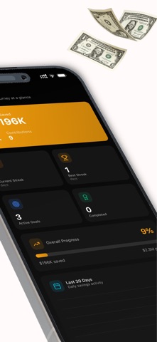 Finey - Financial Goal Tracker iPhone screenshot