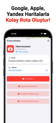 Nöbetçi Eczane Türkiye 7/24 iPhone screenshot