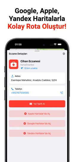 Nöbetçi Eczane Türkiye 7/24 iPhone Ekran Görüntüsü 6
