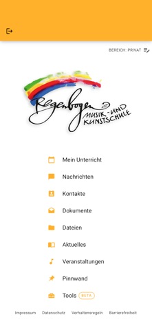 Regenbogen Musik & Kunstschule iPhone screenshot