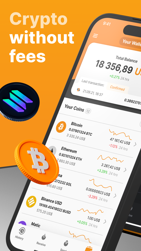 #1. NC Wallet: crypto without fees (iOS) 由: Zafiro International Limited
