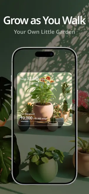 PixelPot: Step Tracker Garden screenshot 1