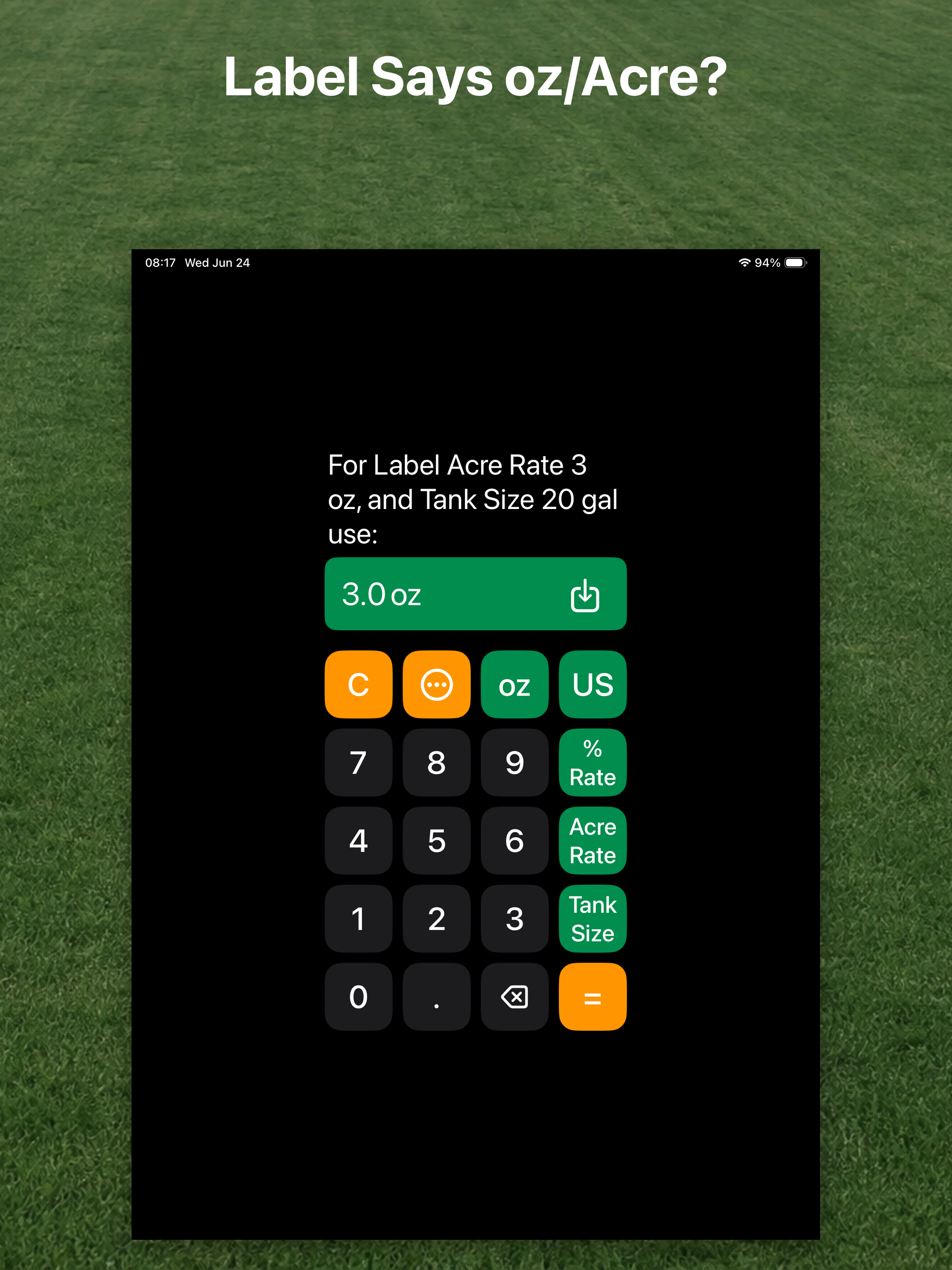 Spot Spray Tank Mix Calculator