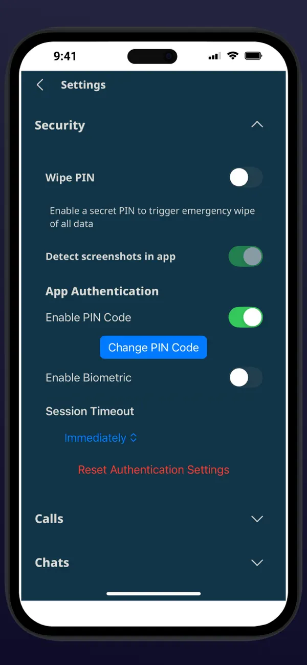 Screenshot #3 pour PRIVUS SecurLine Messenger