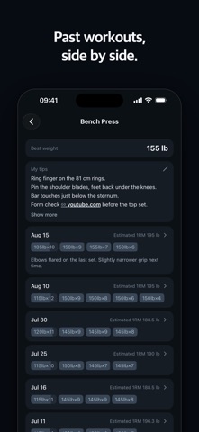 LOG: Gym Workout Tracker & 1RM Screenshot 7 of 8